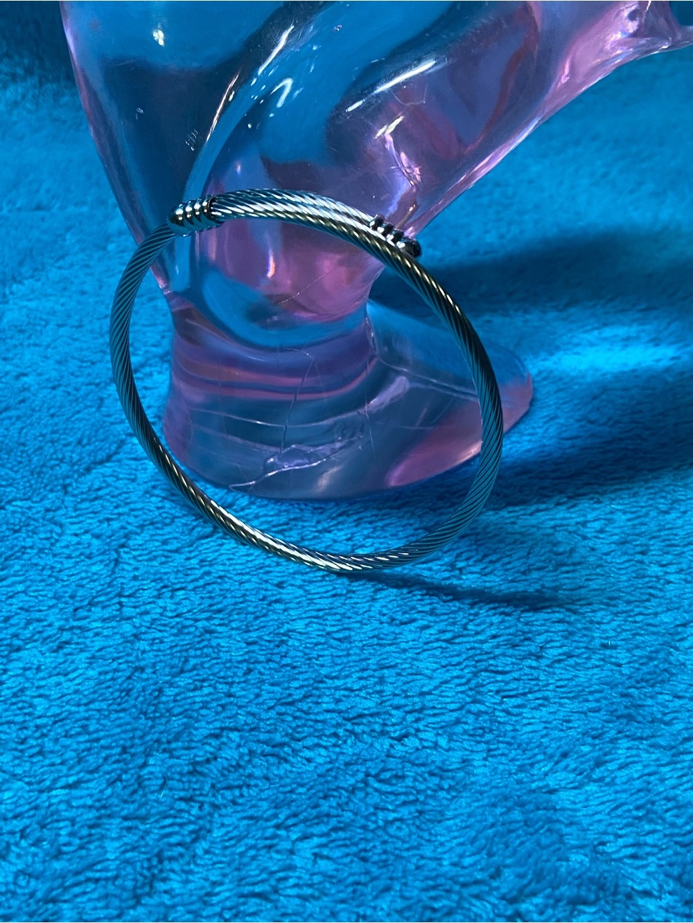 Silver-Tone Twisted Cable Bangle Bracelet - Women Jewelry